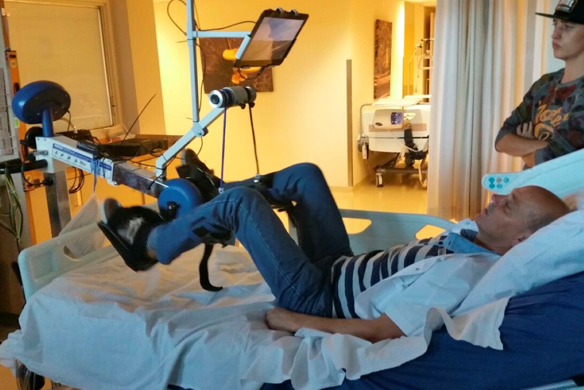 cycling exercise on bed